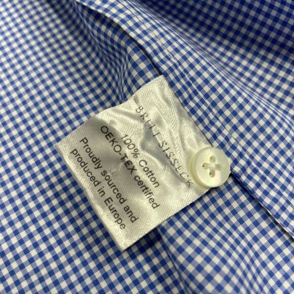BRITT SISSECK Anna Bright Blue Check (Gingham) Button Down Shirt - Picture 8 of 10